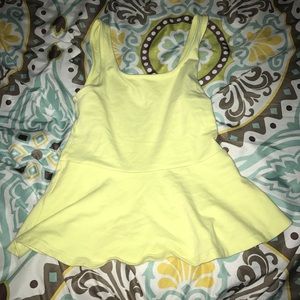 Yellow Peplum Tank